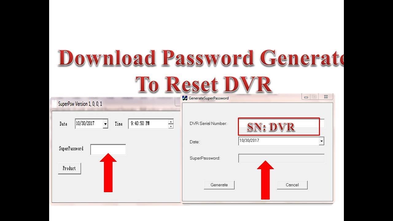 default dvr password list